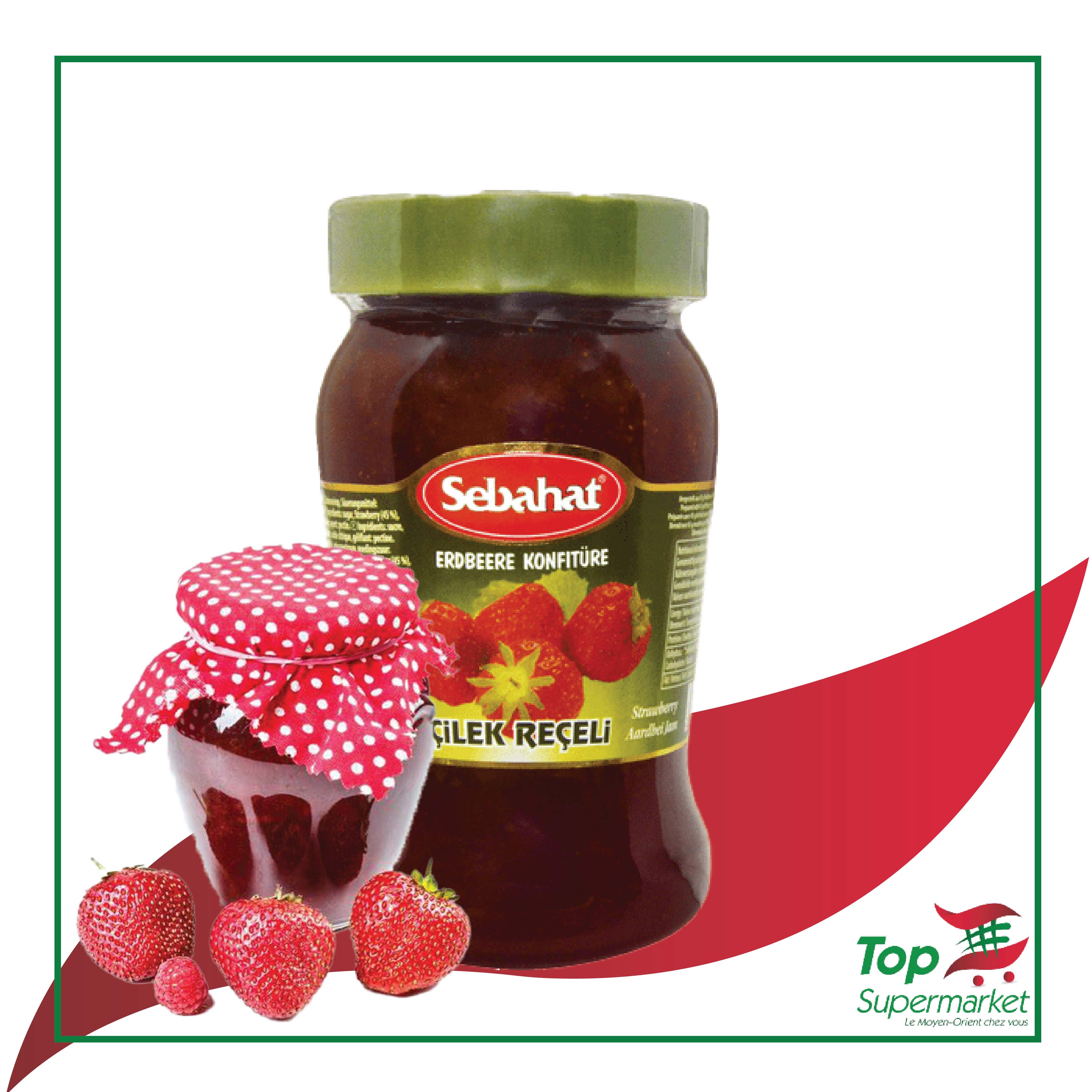 Sebahat confiture de fraise 360gr